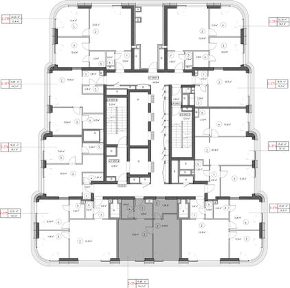 Продажа 1-комнатной квартиры 44,3 м², 41/53 этаж