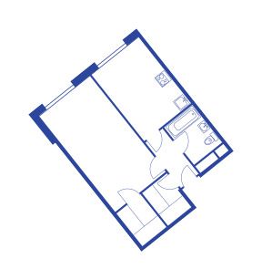 Продажа 1-комнатной квартиры 46,4 м², 2/37 этаж