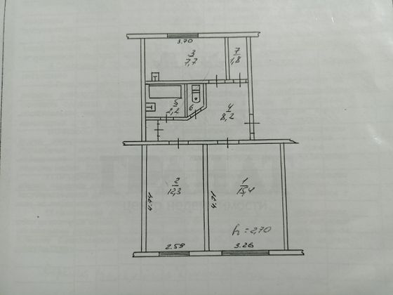 Продажа 2-комнатной квартиры 48 м², 2/2 этаж