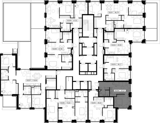 Продажа 1-комнатной квартиры 37,3 м², 2/15 этаж