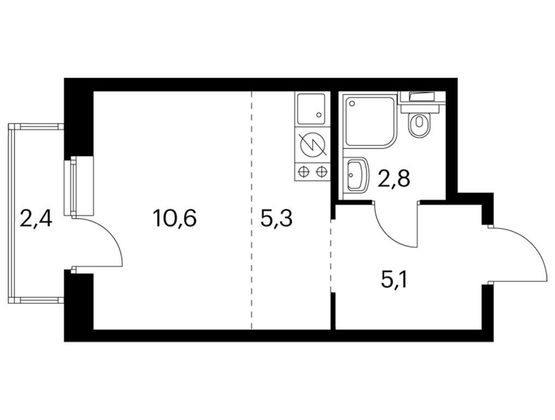 Продажа квартиры-студии 24,5 м², 16/16 этаж
