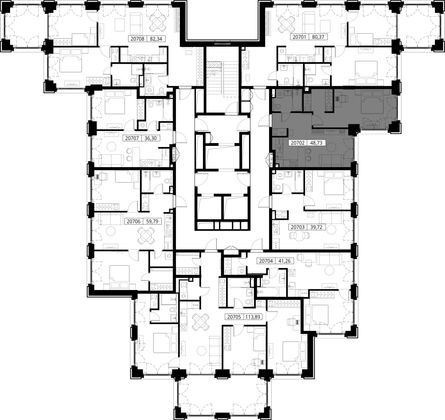 Продажа 1-комнатной квартиры 48,7 м², 7/15 этаж