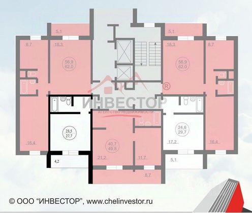 Продажа квартиры-студии 23,5 м², 14/17 этаж