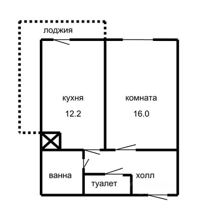 Продажа 1-комнатной квартиры 39,7 м², 19/25 этаж