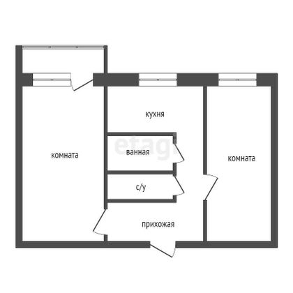 Продажа 2-комнатной квартиры 42,4 м², 4/5 этаж