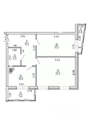 Продажа 2-комнатной квартиры 75,5 м², 6/16 этаж