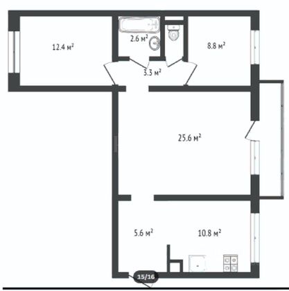 Продажа 3-комнатной квартиры 69 м², 3/5 этаж