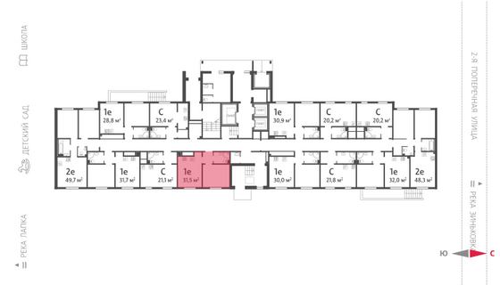 31,5 м², 1-комн. квартира, 1/11 этаж