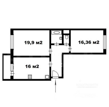 Продажа 2-комнатной квартиры 66,2 м², 2/17 этаж