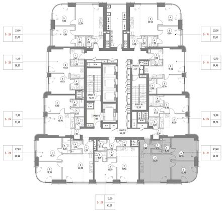 Продажа 2-комнатной квартиры 60,3 м², 5/53 этаж