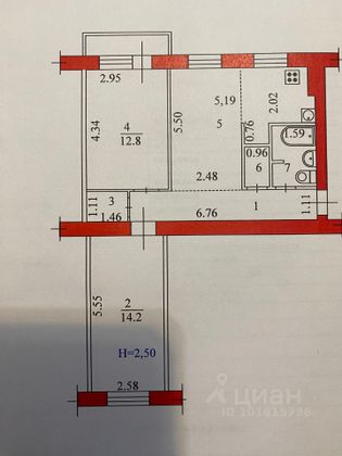 Продажа 3-комнатной квартиры 58,2 м², 4/5 этаж