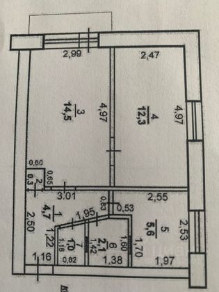 Продажа 2-комнатной квартиры 40,5 м², 5/5 этаж