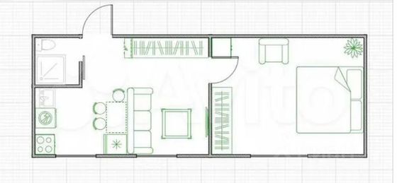 Продажа 2 комнат, 38 м², 2/5 этаж