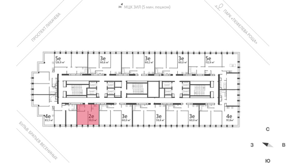 Продажа 1-комнатной квартиры 40,3 м², 26/40 этаж