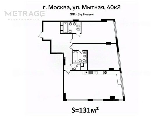 Продажа 3-комнатной квартиры 131 м², 19/22 этаж