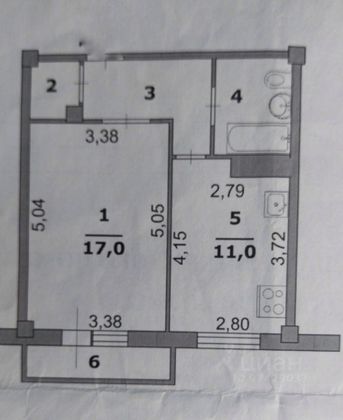 Продажа 1-комнатной квартиры 39 м², 2/15 этаж