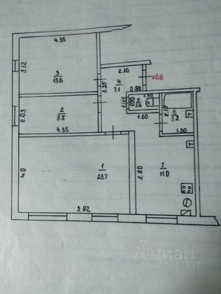 Продажа 3-комнатной квартиры 68,8 м², 2/2 этаж