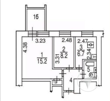 Продажа 2-комнатной квартиры 40,1 м², 7/9 этаж