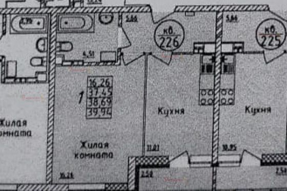 Продажа 1-комнатной квартиры 37,5 м², 3/26 этаж