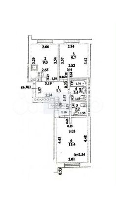 Продажа 2-комнатной квартиры 45 м², 1/6 этаж