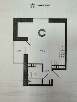 Продажа 1-комнатной квартиры 35 м², 2/25 этаж