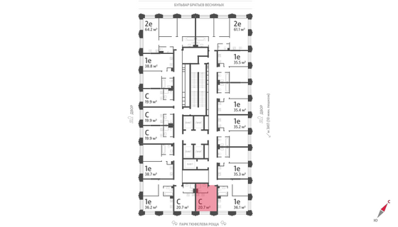 Продажа квартиры-студии 20,7 м², 7/43 этаж