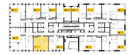 Продажа 2-комнатной квартиры 41,1 м², 22/32 этаж