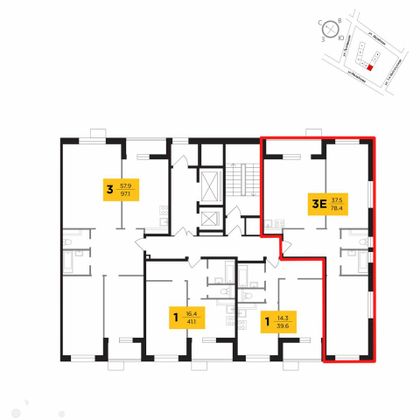 Продажа 2-комнатной квартиры 78,4 м², 5/19 этаж
