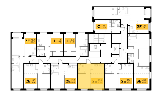 Продажа 2-комнатной квартиры 41,4 м², 13/23 этаж