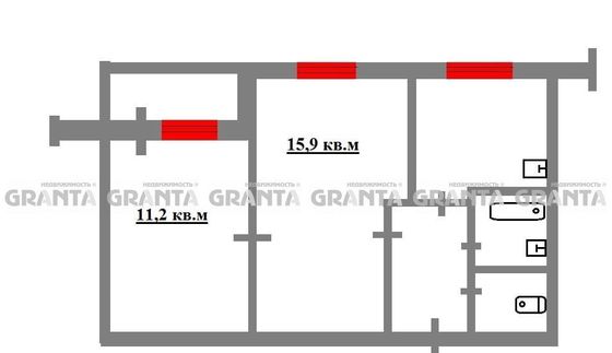 Продажа 2-комнатной квартиры 40,7 м², 6/9 этаж