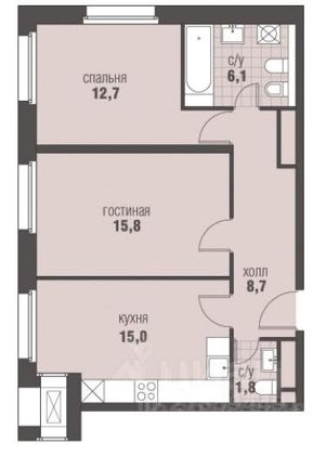 Продажа 3-комнатной квартиры 60,1 м², 2/6 этаж