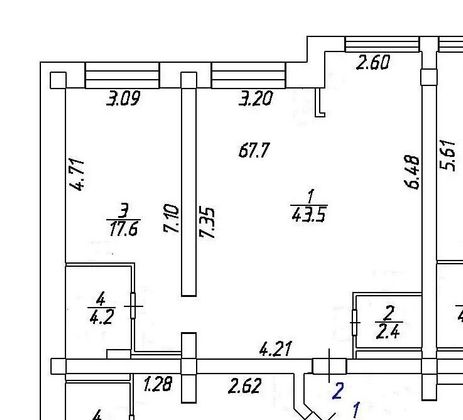 Продажа 2-комнатной квартиры 68 м², 2/14 этаж