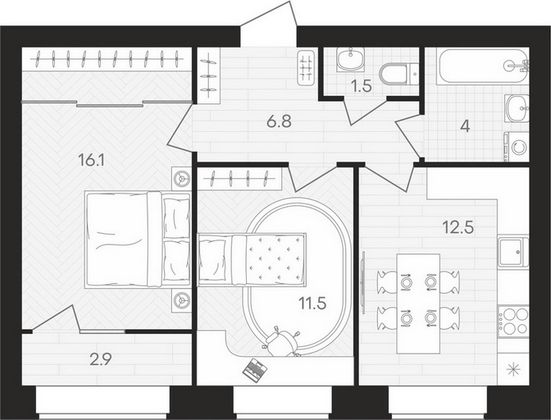 Продажа 2-комнатной квартиры 55,3 м², 4/10 этаж