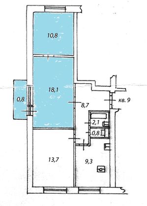 Продажа 2 комнат, 46 м², 2/12 этаж