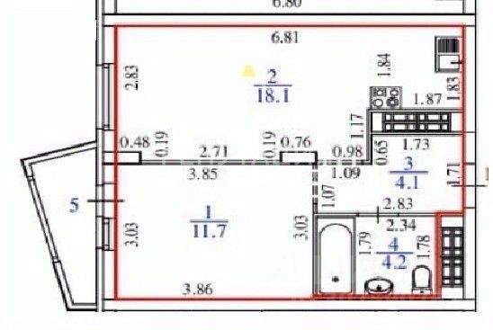 Продажа 1-комнатной квартиры 41 м², 19/28 этаж