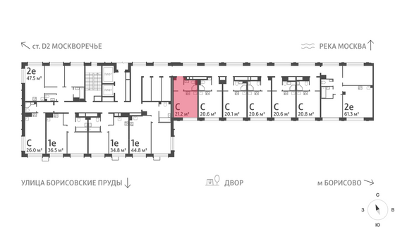 Продажа квартиры-студии 21,2 м², 3/30 этаж