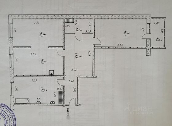 Продажа 3-комнатной квартиры 88,8 м², 1/10 этаж