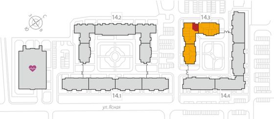 63,9 м², 2-комн. квартира, 3/8 этаж