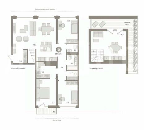 Продажа 4-комнатной квартиры 160 м², 9/9 этаж