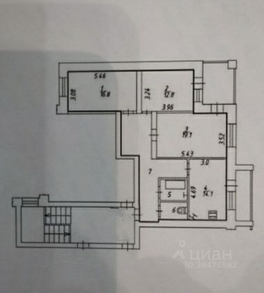 Продажа 3-комнатной квартиры 89,9 м², 5/5 этаж