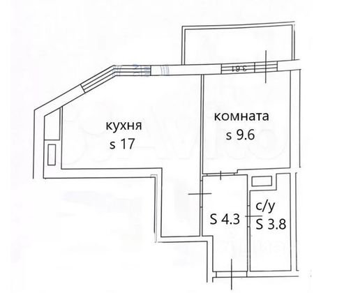 Аренда 1-комнатной квартиры 34,7 м², 14/21 этаж