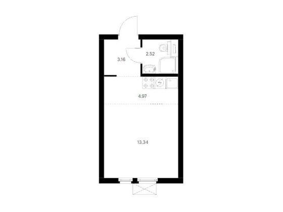 Продажа квартиры-студии 24 м², 2/33 этаж