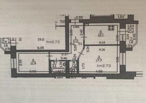 Продажа 2-комнатной квартиры 59,4 м², 7/7 этаж