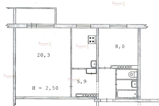 Продажа 2-комнатной квартиры 42,3 м², 9/9 этаж