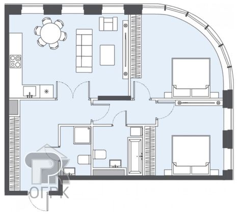 Продажа 2-комнатной квартиры 69 м², 11/15 этаж