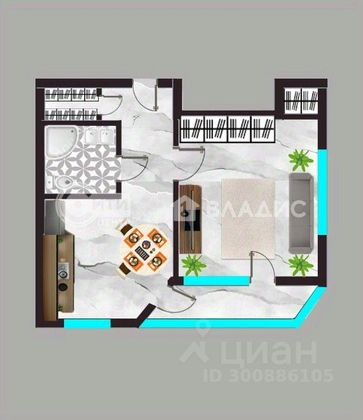 Продажа 1-комнатной квартиры 35 м², 15/17 этаж