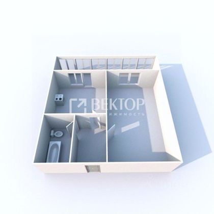 Продажа 1-комнатной квартиры 43 м², 6/10 этаж