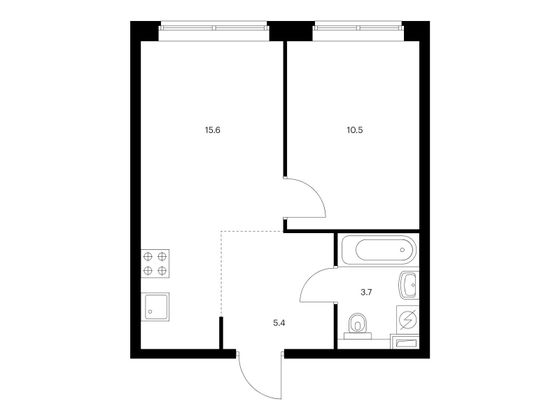 Продажа 1-комнатной квартиры 35,2 м², 32/32 этаж