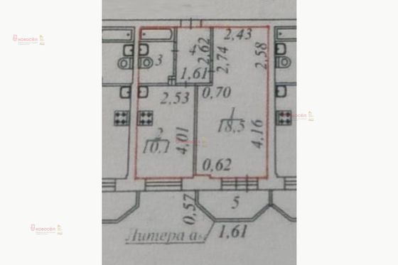 Продажа 1-комнатной квартиры 36 м², 3/3 этаж