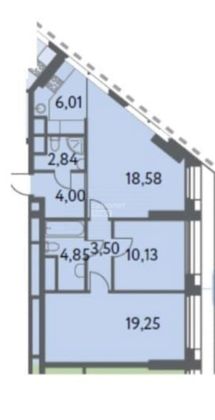 Продажа 3-комнатной квартиры 69,2 м², 26/35 этаж